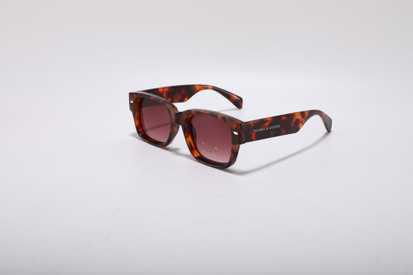 Serova Chunky Rectangle Sunglasses – Tortoiseshell UV400