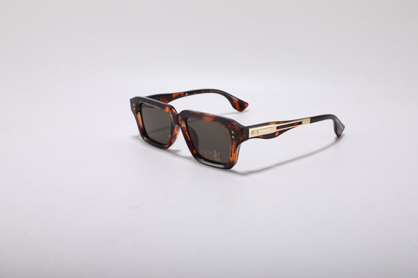 Amalindra Angular Sunglasses – Black & Gold UV400