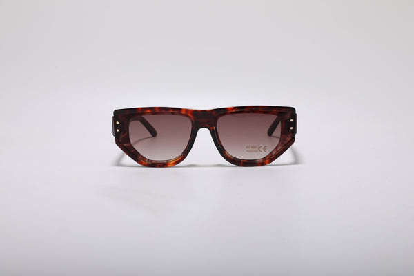 Cyrene Angular Sunglasses – Tortoiseshell UV400