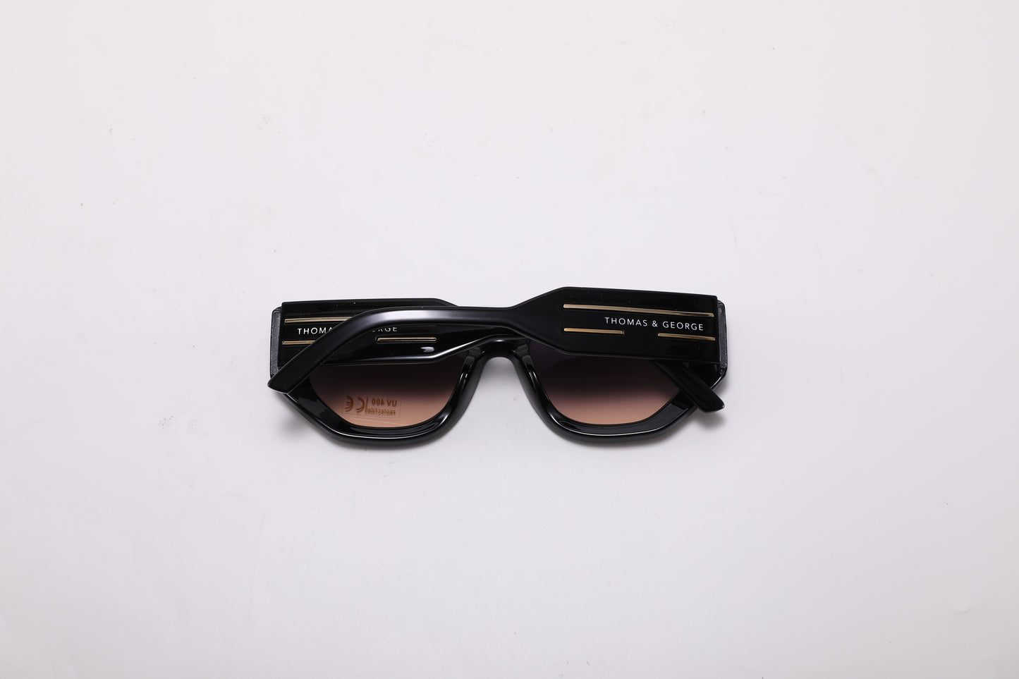 Vashara Flat-Top Sunglasses – Glossy Black UV400