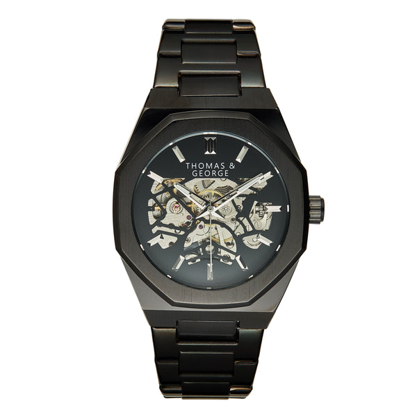 Automatic Skeleton Watch - London Black Edition