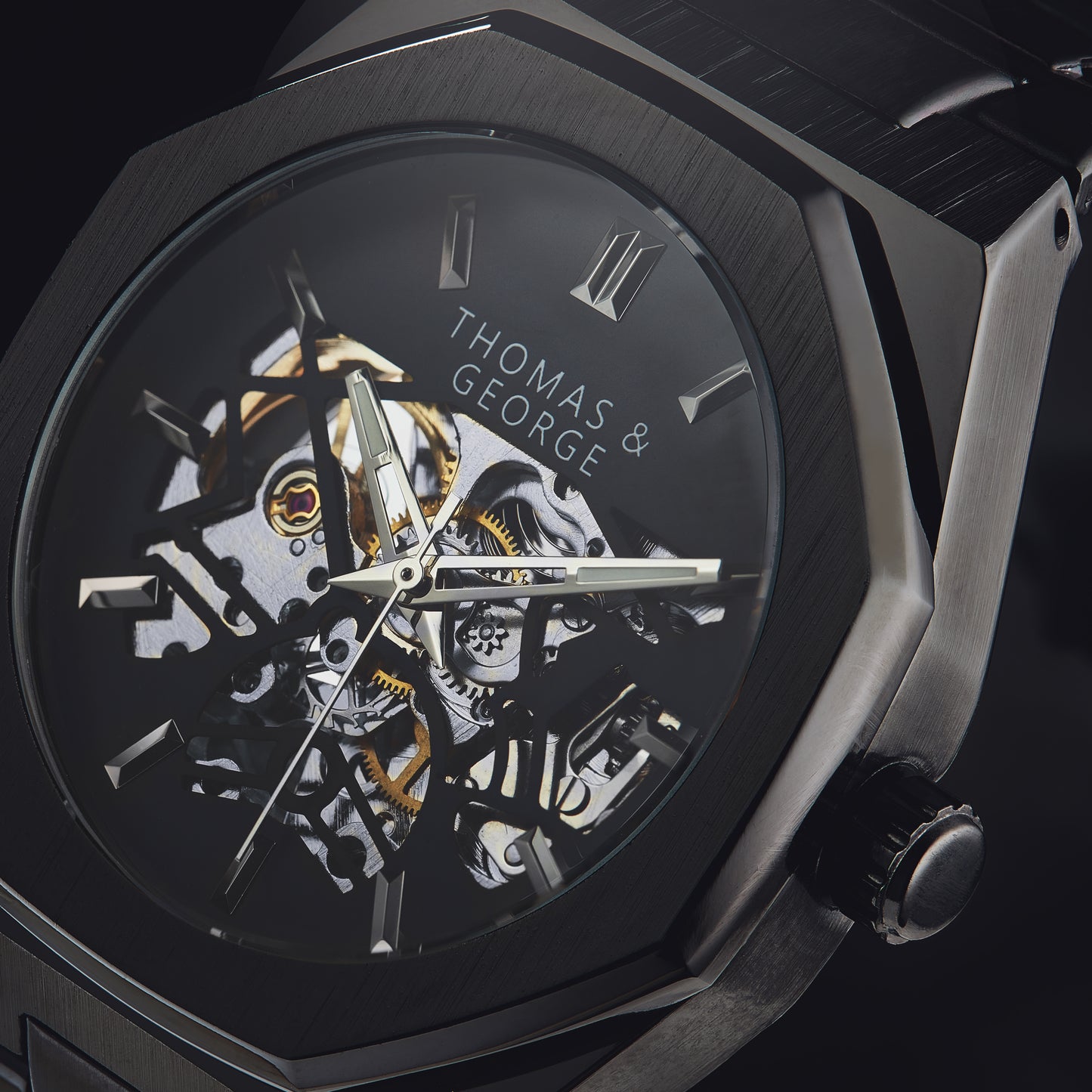 Automatic Skeleton Watch - London Black Edition