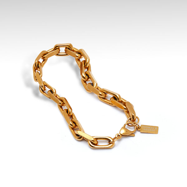 Thomas & George Link Chain Bracelet - Gold