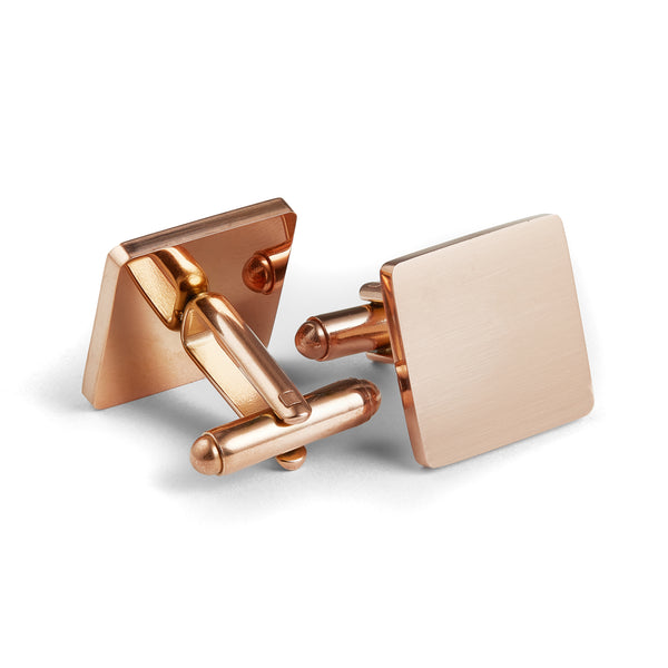 Thomas & George Rose Gold Square Cufflinks