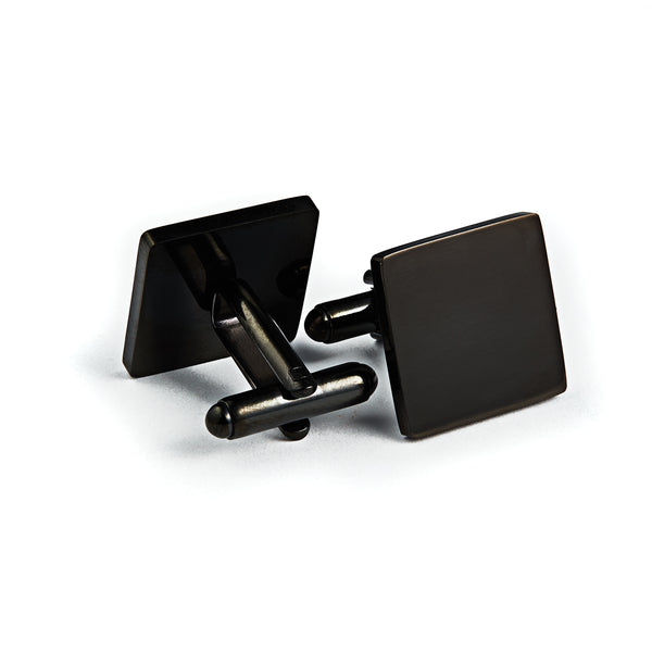 Thomas & George Black Square Cufflinks