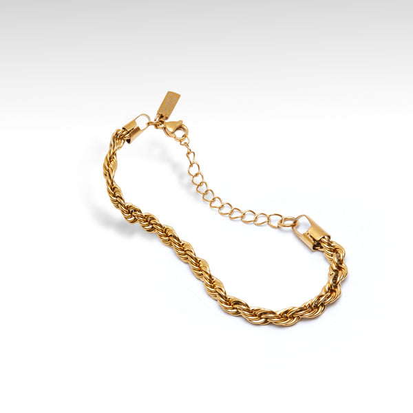 Thomas & George Gold Rope Chain Bracelet