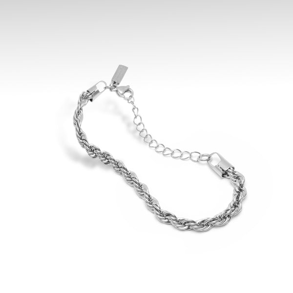 Thomas & George Silver Rope Chain Bracelet