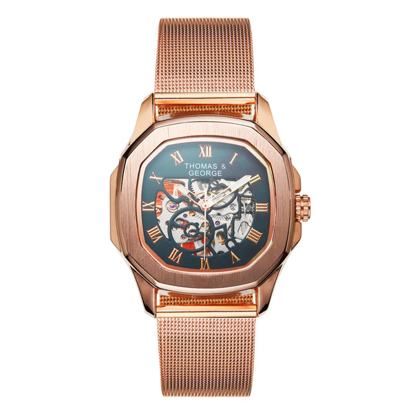 Automatic Skeleton Watch - Berlin Rose Gold Edition