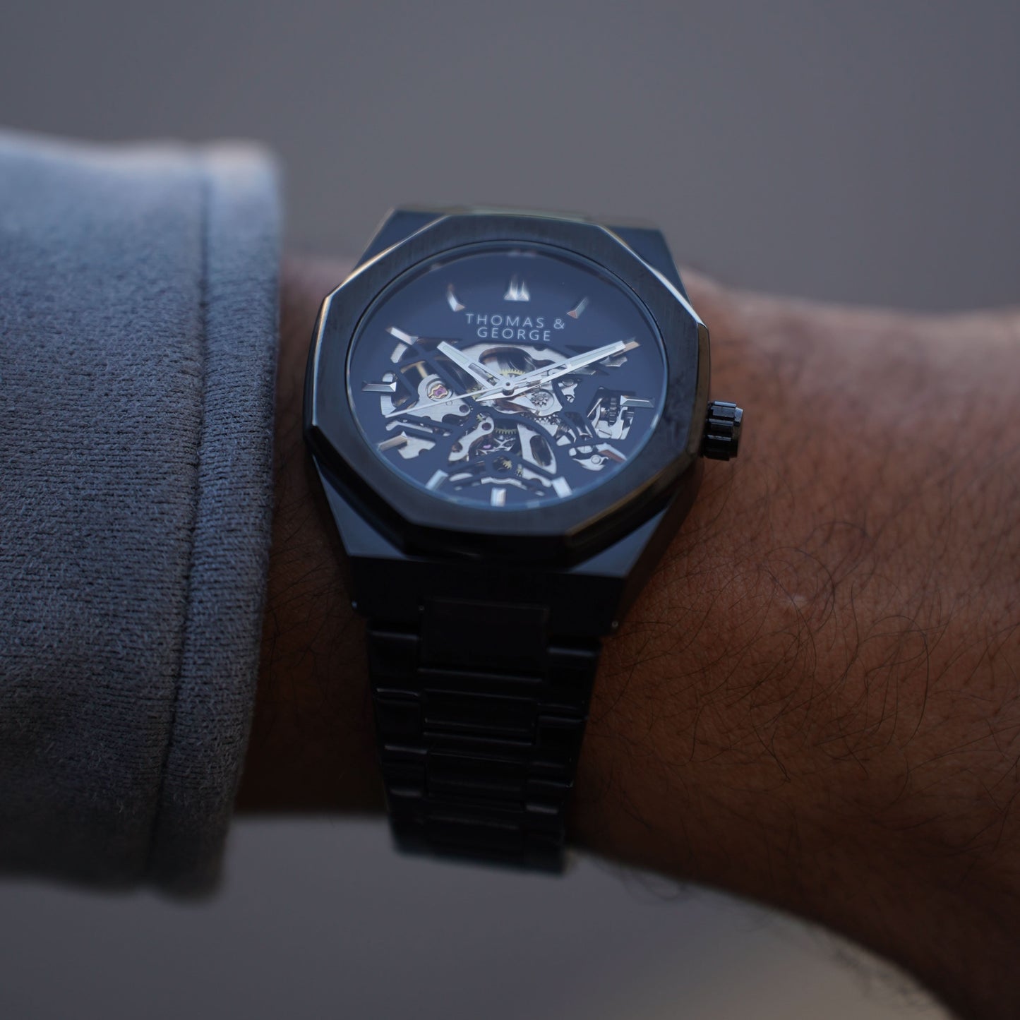 Automatic Skeleton Watch - London Black Edition