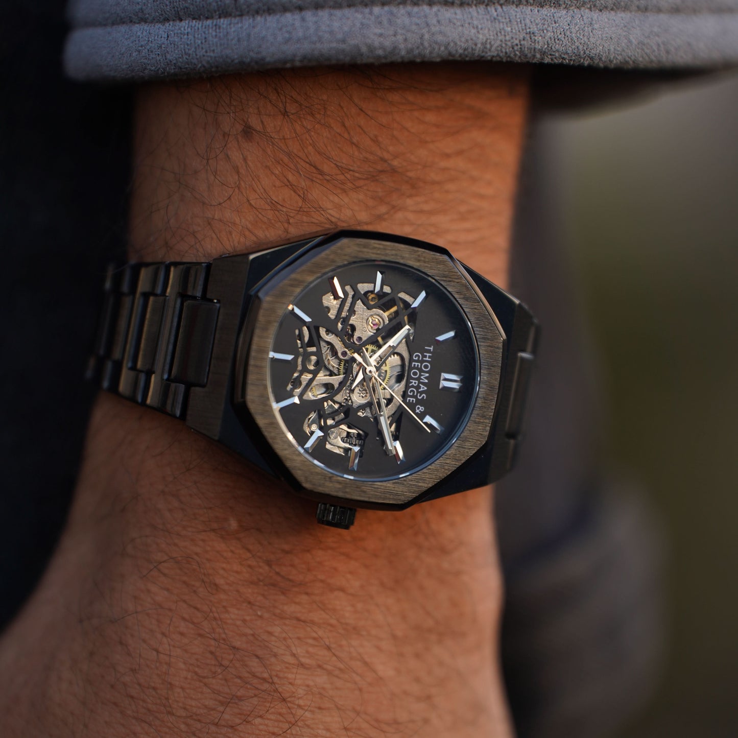 Automatic Skeleton Watch - London Black Edition