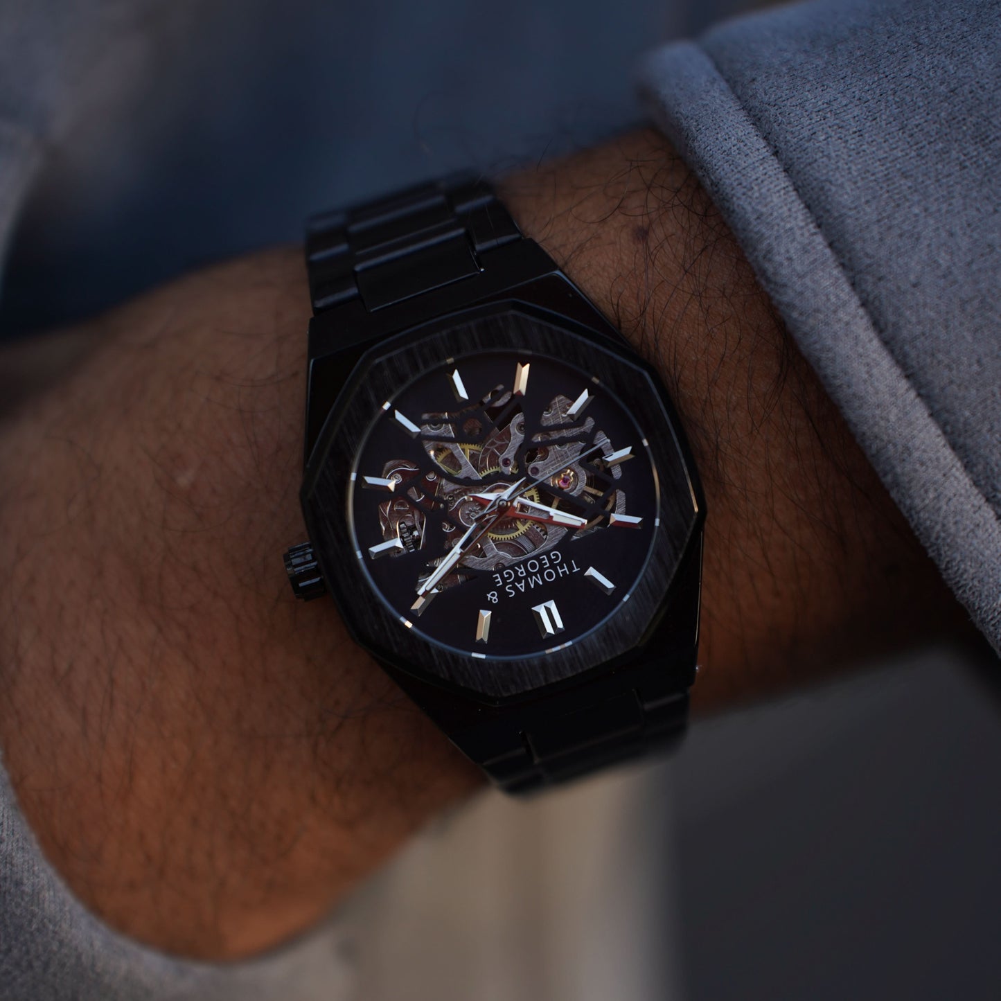 Automatic Skeleton Watch - London Black Edition