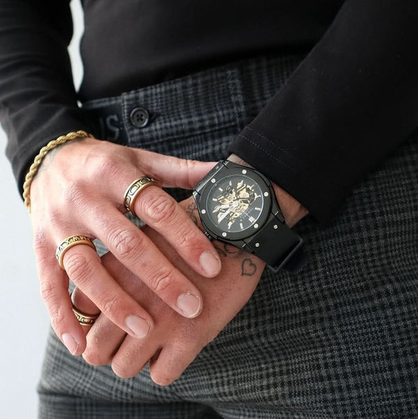 Automatic Skeleton Watch - NORWAY Black Edition