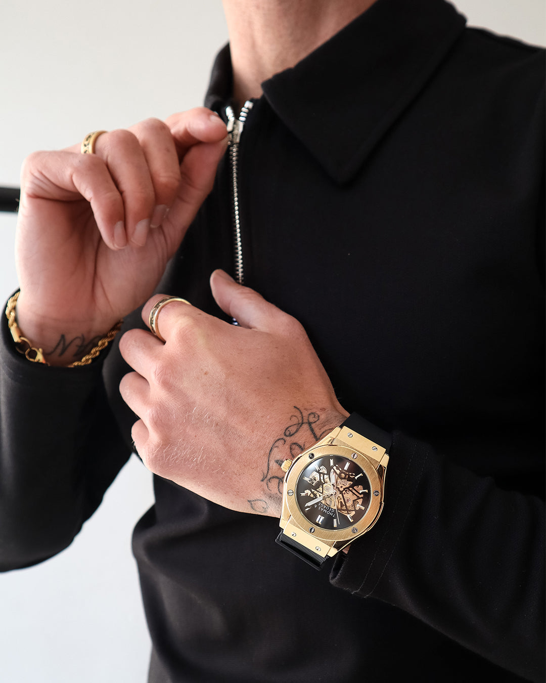 George Men's Analog Black and Bracelet Watch Set | eBay