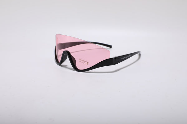 Sayenne Wraparound Sunglasses – Pink & Black UV400
