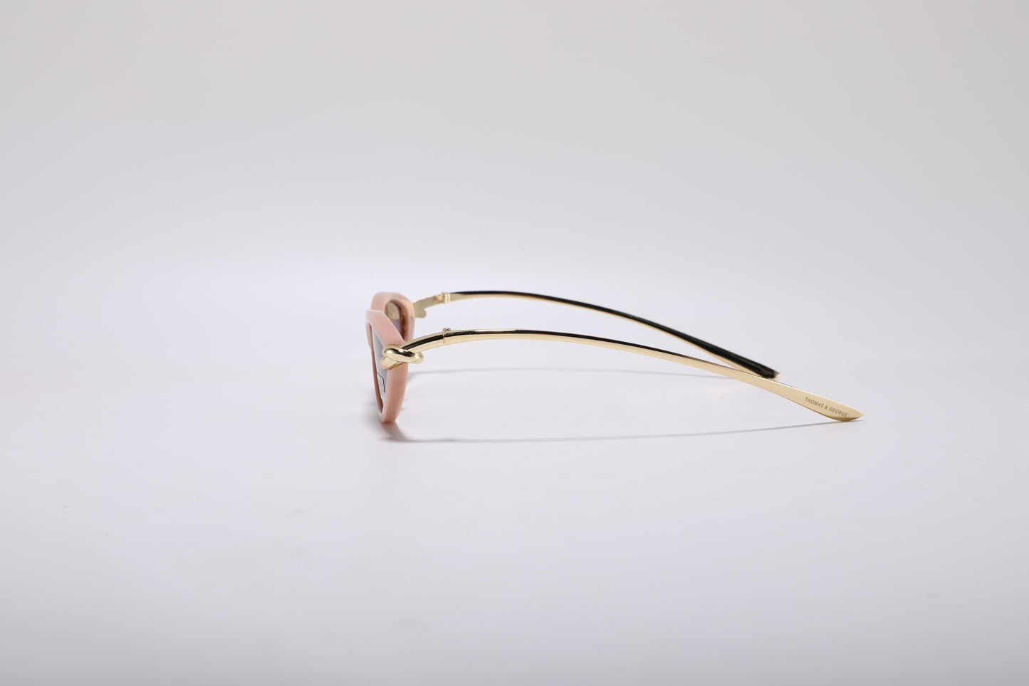 Calindra Slim Oval Sunglasses – Gold & Brown UV400