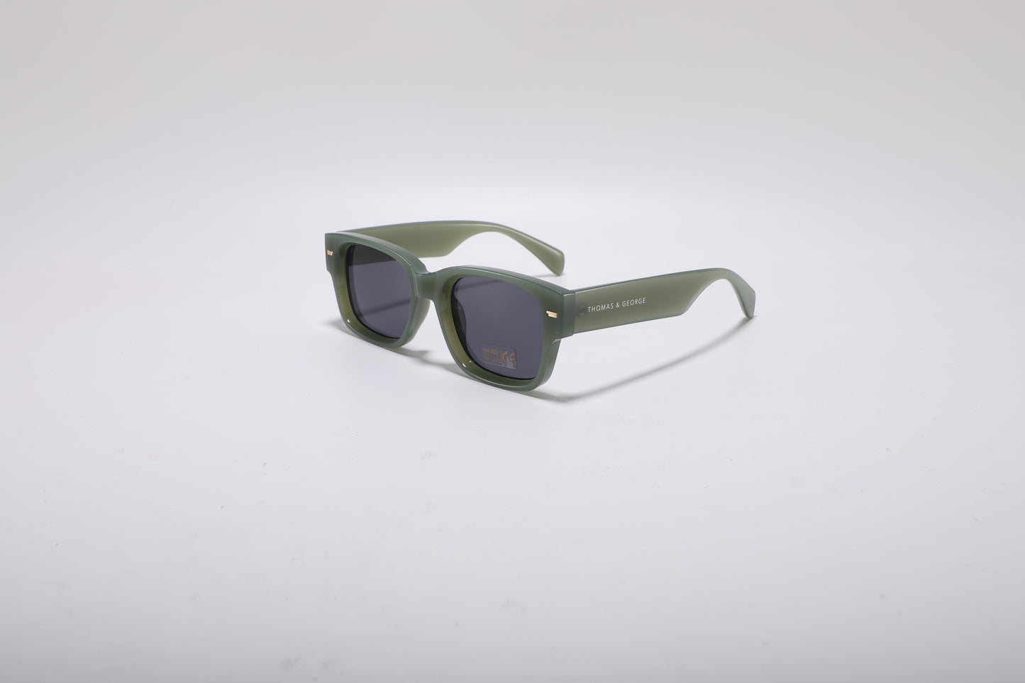 Solantia Slim Rectangle Sunglasses – Olive Green UV400