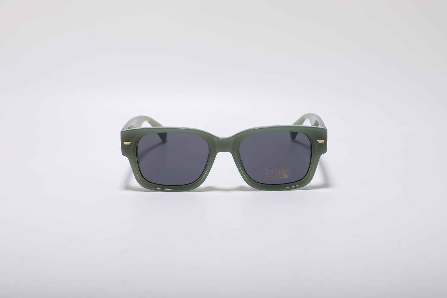 Solantia Slim Rectangle Sunglasses – Olive Green UV400