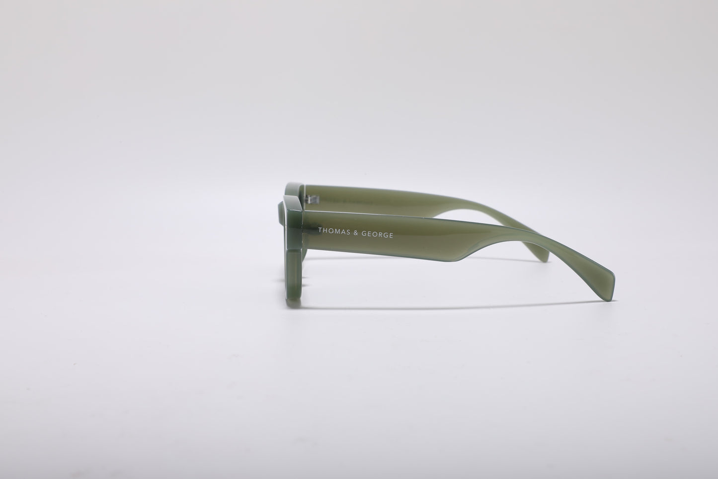 Solantia Slim Rectangle Sunglasses – Olive Green UV400