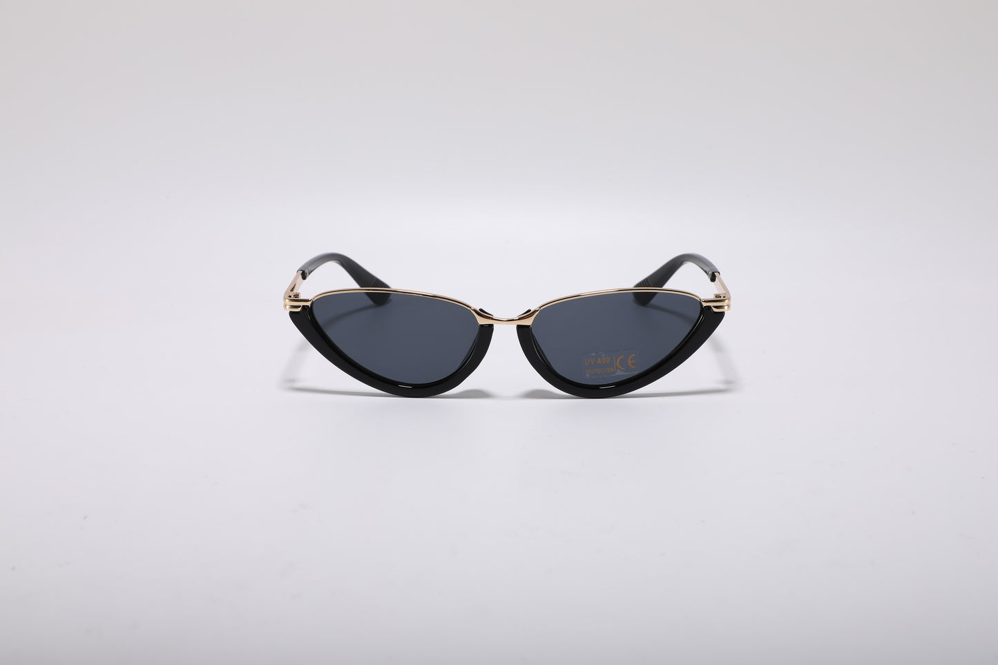 Niravelle Slim Cat Eye Sunglasses – Black & Gold UV400
