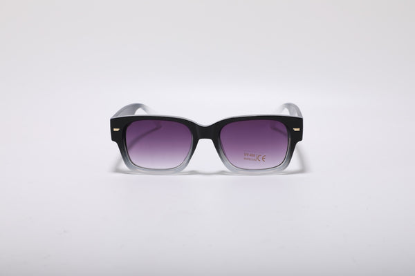 Halassa Rectangle Sunglasses – Black & White UV400