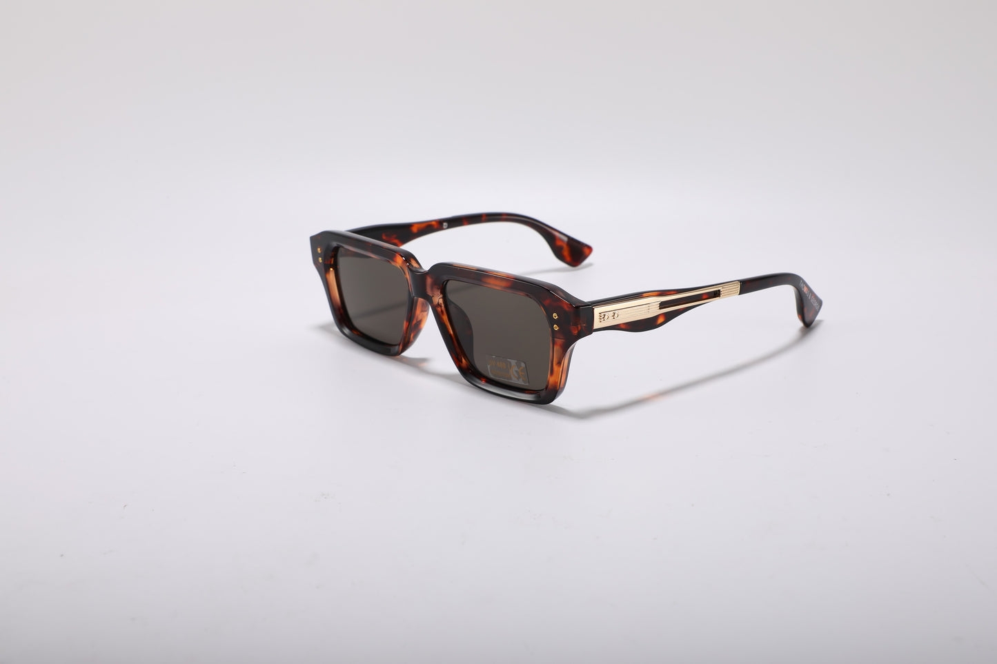 Amalindra Angular Sunglasses – Black & Gold UV400