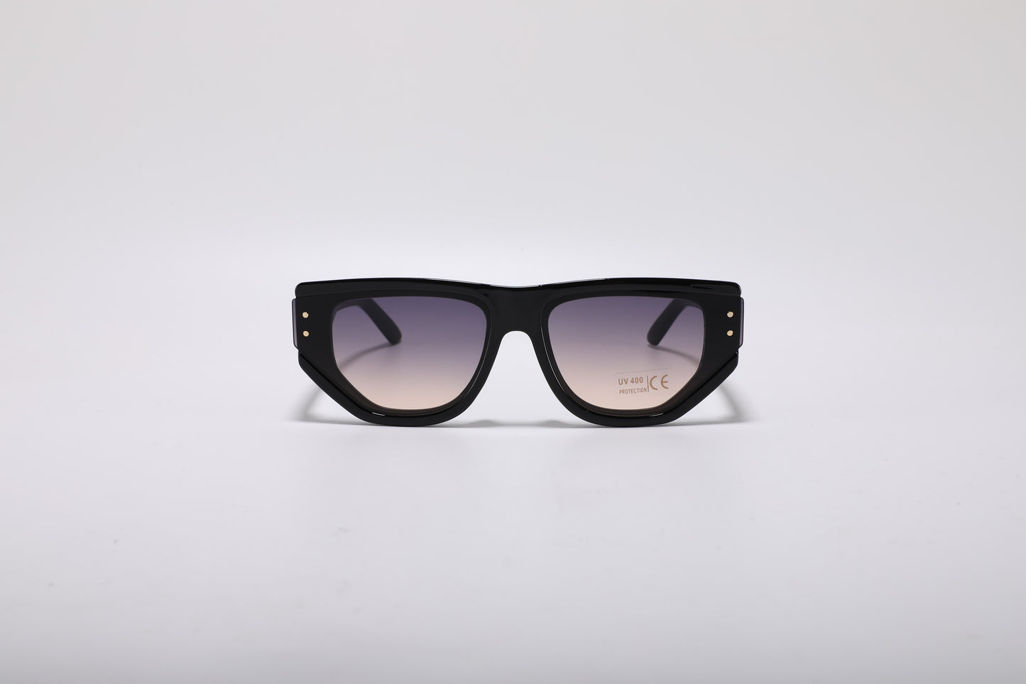 Vashara Flat-Top Sunglasses – Glossy Black UV400