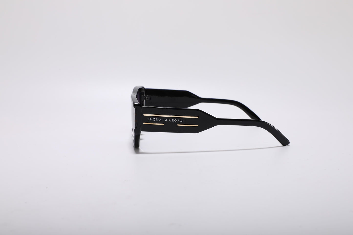 Vashara Flat-Top Sunglasses – Glossy Black UV400