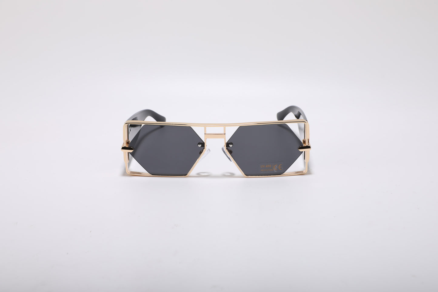 Kairi Oversized Square Sunglasses – Black & Gold UV400