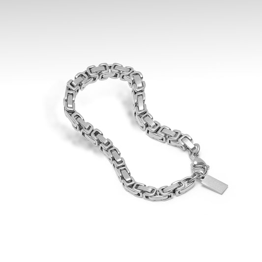 Thomas & George Square Buckle Bracelet - Silver