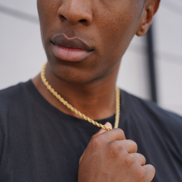 Thomas & George Gold Rope Chain Necklace