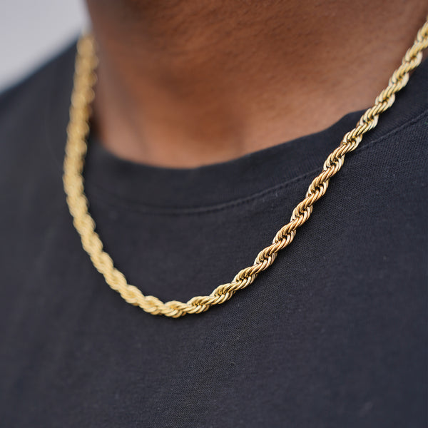 Thomas & George Gold Rope Chain Necklace
