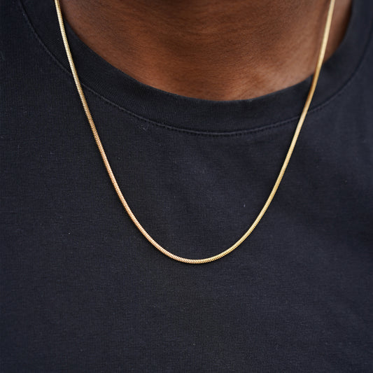 Thomas & George Gold Snake Chain Necklace
