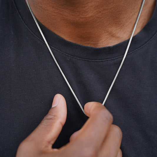 Thomas & George Silver Snake Chain Necklace