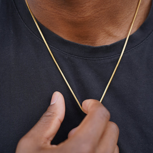 Thomas & George Gold Snake Chain Necklace