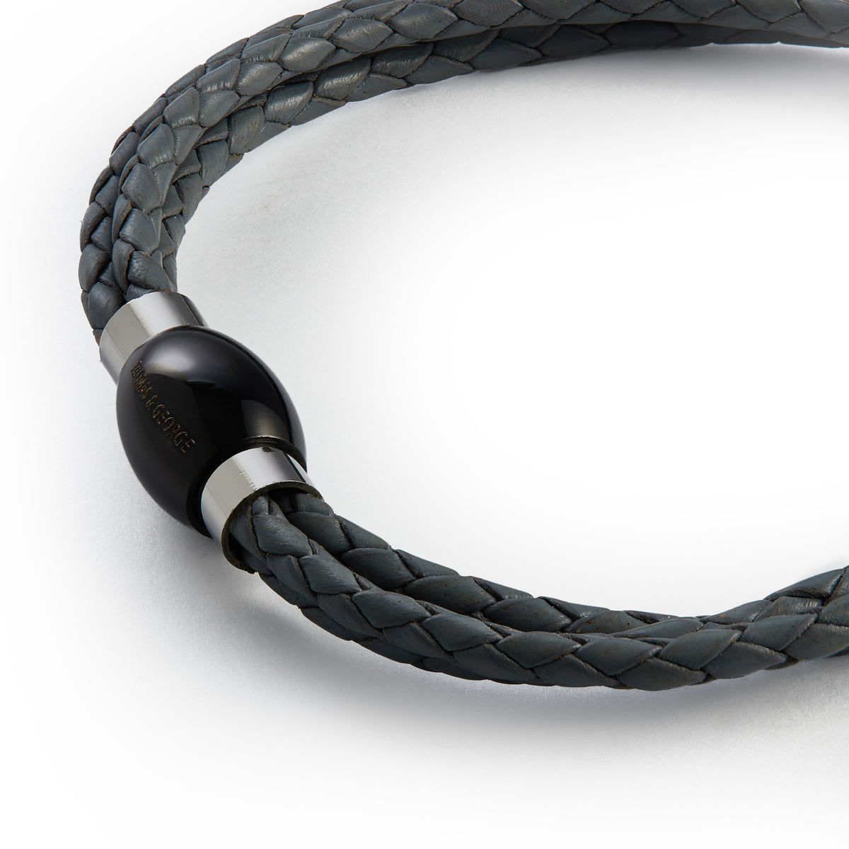 & Leather 3 PLY Bracelet Round Braided Bolo