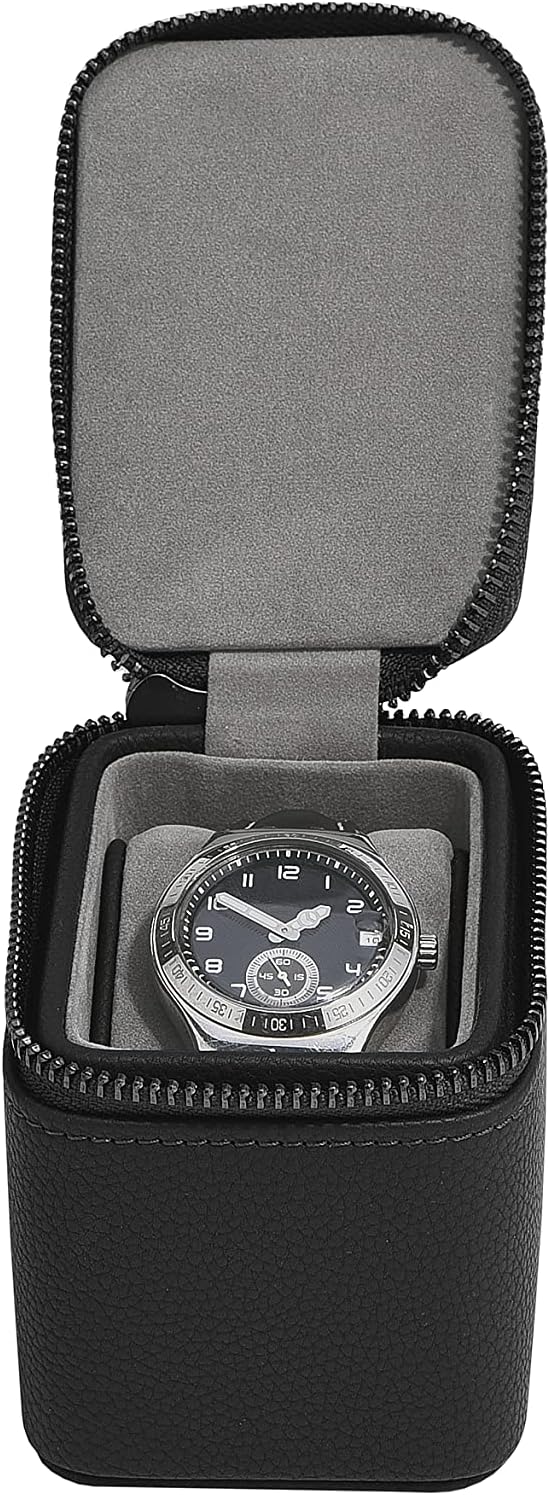 Pebble Black Small Zipped Watch Box