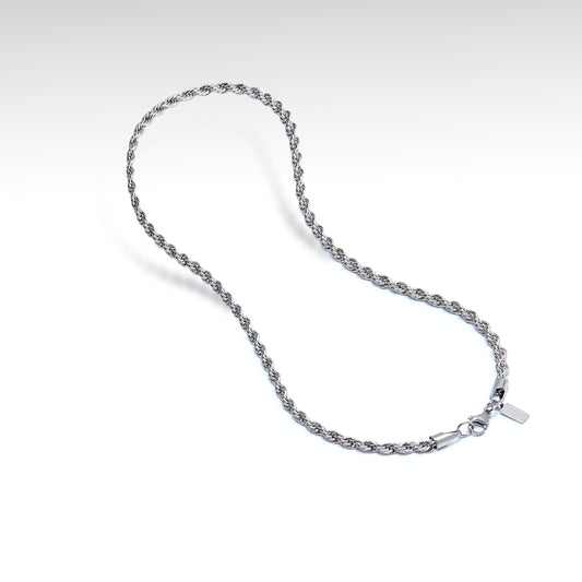 Thomas & George Silver Rope Chain Necklace