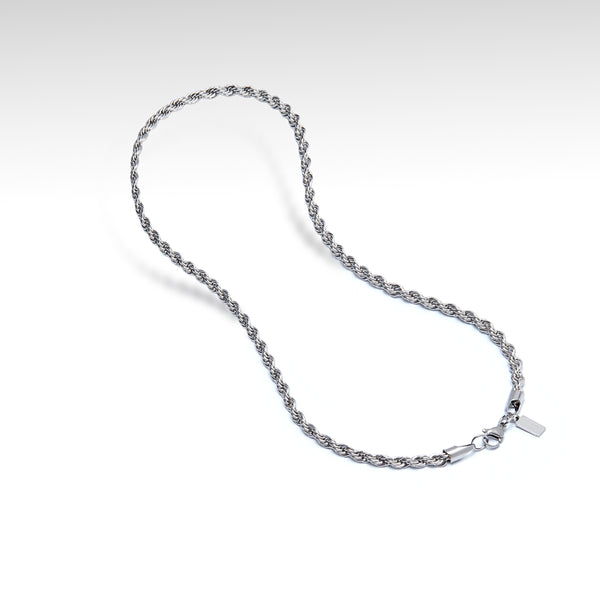Thomas & George Silver Rope Chain Necklace
