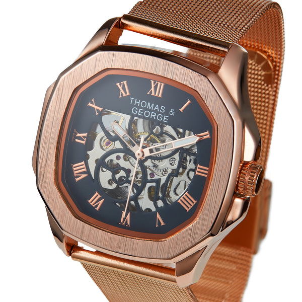 Automatic Skeleton Watch - Berlin Rose Gold Edition