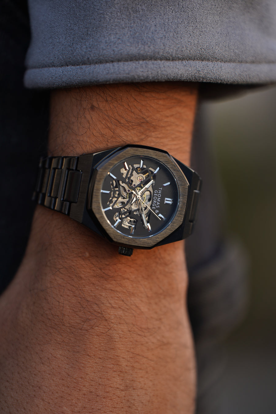 Automatic Skeleton Watch - London Black Edition