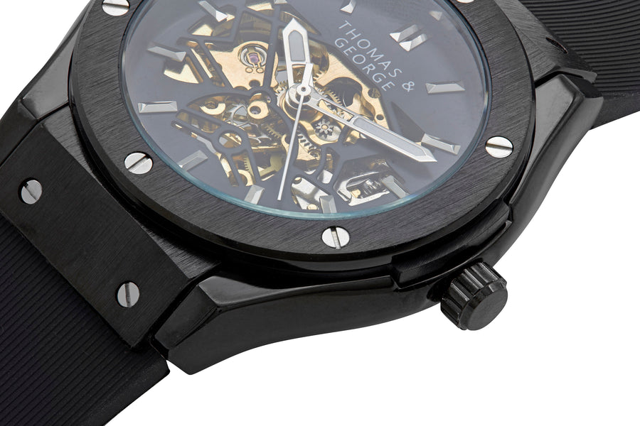 Automatic Skeleton Watch - NORWAY Black Edition - Thomas & George