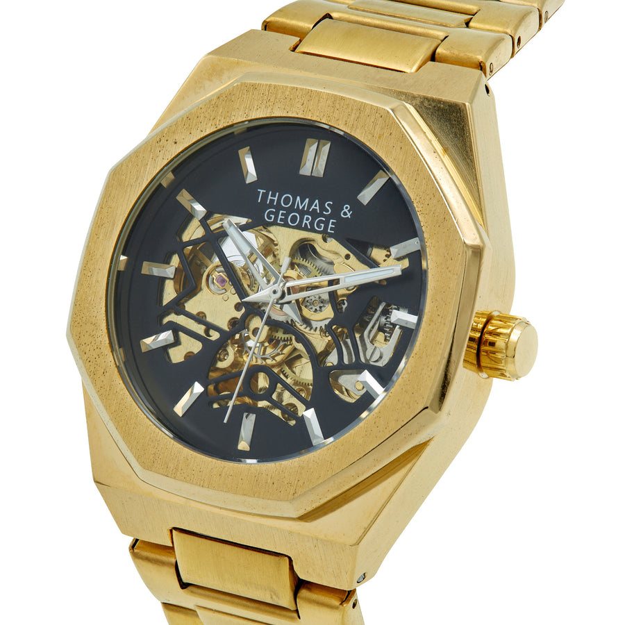 Automatic Skeleton Watch - London Gold Edition - Thomas & George